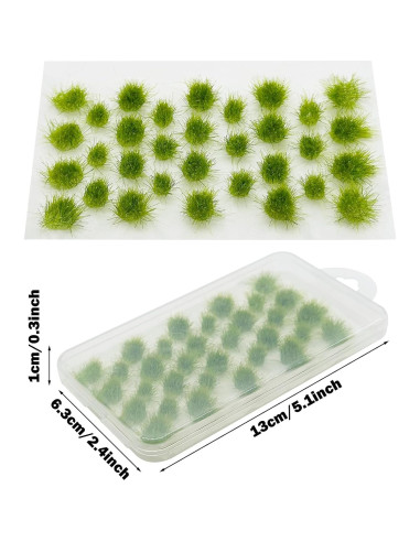 Cayway 64 Mechones de Hierba Estática Verde para Diorama