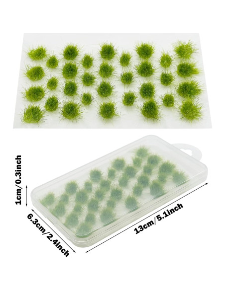 Cayway 64 Mechones de Hierba Estática Verde para Diorama