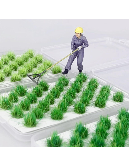 Cayway 64 Mechones de Hierba Estática Verde para Diorama