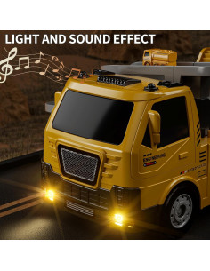 Juego de Camiones de Construcción 2 en 1 NIPLOOOW con Luz y Sonido 2