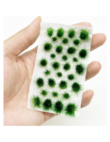 Cayway 64 Mechones de Hierba Estática Verde para Diorama