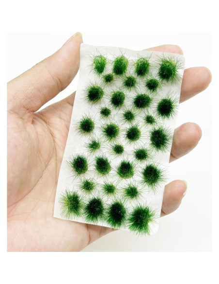 Cayway 64 Mechones de Hierba Estática Verde para Diorama