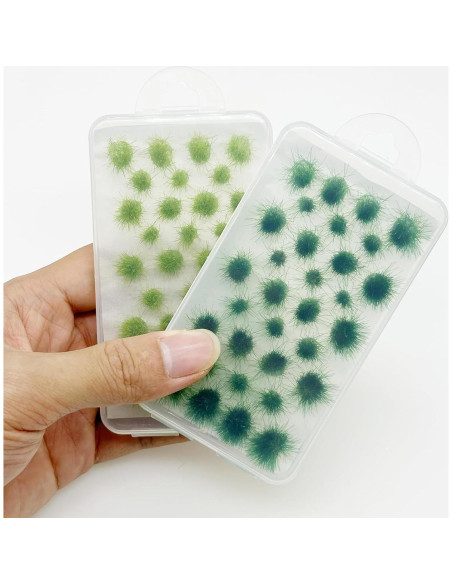 Cayway 64 Mechones de Hierba Estática Verde para Diorama