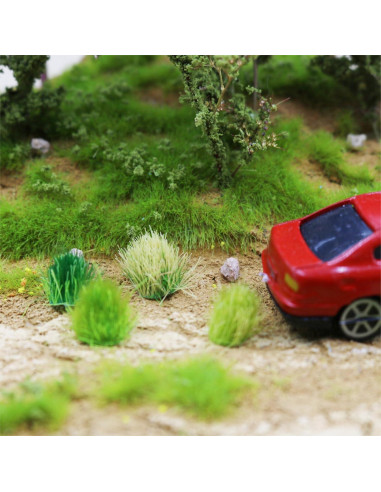 Cayway 64 Mechones de Hierba Estática Verde para Diorama