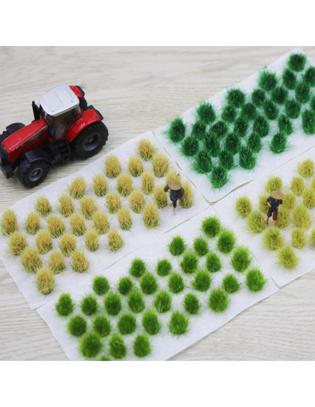 Cayway 64 Mechones de Hierba Estática Verde para Diorama