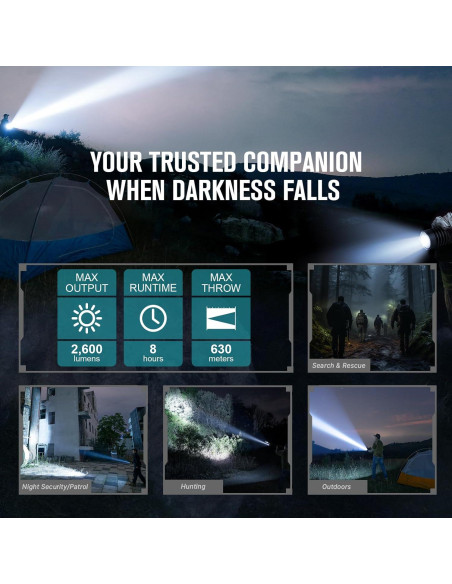 Linterna Táctica OLIGHT Warrior X 4 2600 Lúmenes USB-C