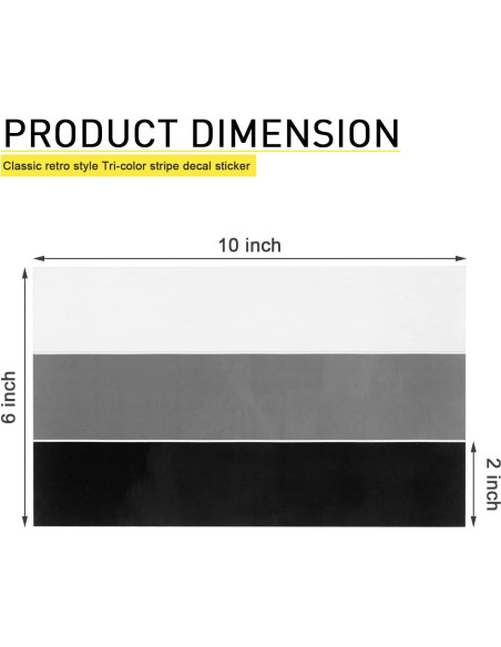 Calcomanías Retro Tricolor MOCHENT para Toyota Tacoma 2 Pcs