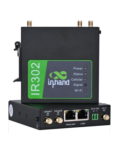 Enrutador Industrial InHand IR302 4G LTE Wi-Fi Dual SIM