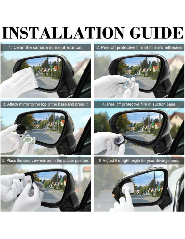 Espejo Convexo de Punto Ciego LivTee - Paquete de 2, HD