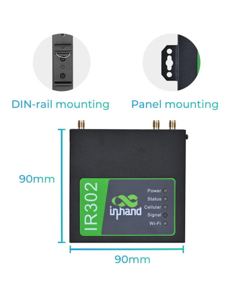 Enrutador Industrial InHand IR302 4G LTE Wi-Fi Dual SIM