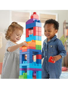 Mega Bloks Bolsa Grande de Construcción 80 Piezas Azul 2