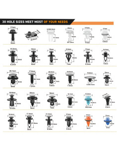 Kit de Clips de Retención GOOACC 1045 Piezas para Automóviles 2