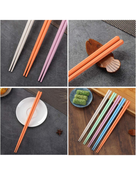 Palillos de Fibra de Vidrio Coloridos HuaLan, 24.1 cm, 5 Pares