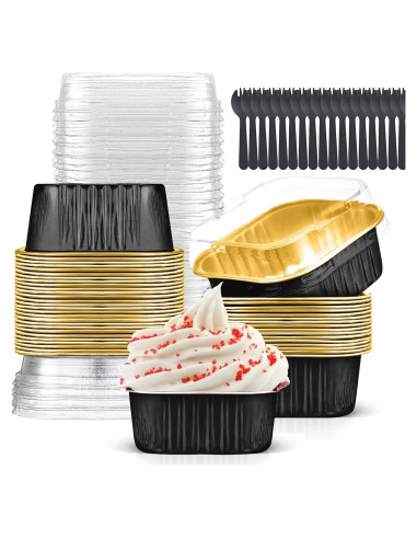 Mini Moldes para Pasteles de Aluminio Findful 10oz 40 Paquete