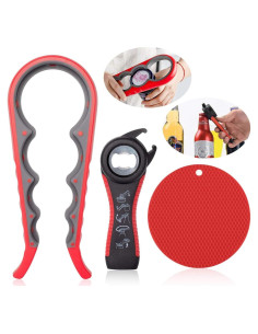 Abridor de Tarros y Botellas 5 en 1 BAGTeck - Set de 3 Piezas