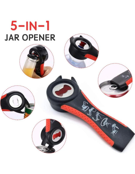 Abridor de Tarros y Botellas 5 en 1 BAGTeck - Set de 3 Piezas