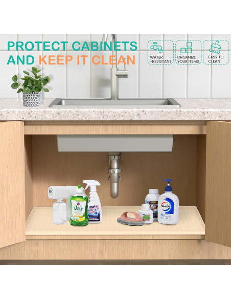 Alfombrilla Impermeable de Silicona FORWOS 56x48 cm Beige