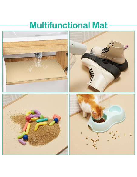 Alfombrilla Impermeable de Silicona FORWOS 56x48 cm Beige