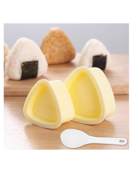 Molde de Sushi Triangular DIMVKA, 2 Paquetes Antiadherente