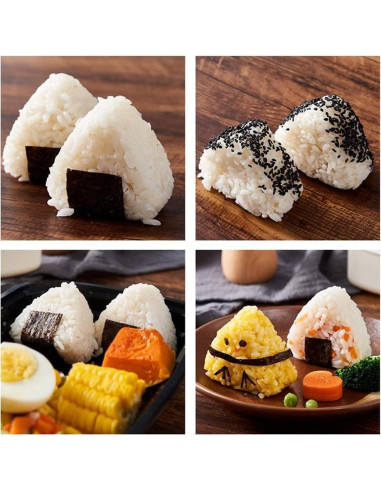 Molde de Sushi Triangular DIMVKA, 2 Paquetes Antiadherente