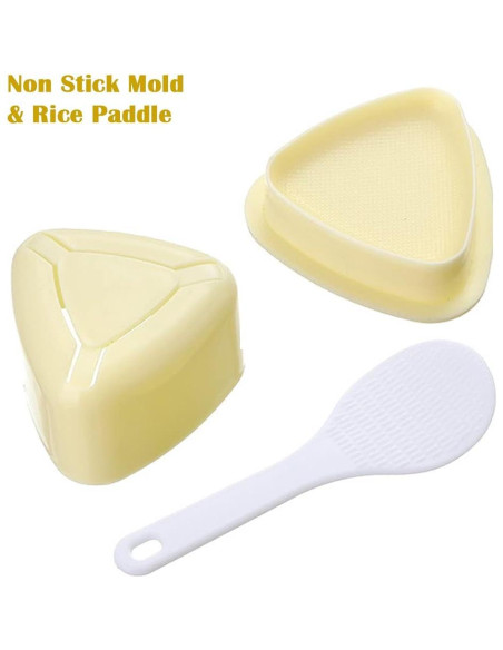 Molde de Sushi Triangular DIMVKA, 2 Paquetes Antiadherente