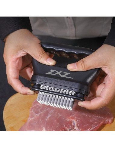 Ablandador de Carne ZXZ Mini Negro - Cuchillas de Acero Inoxidable
