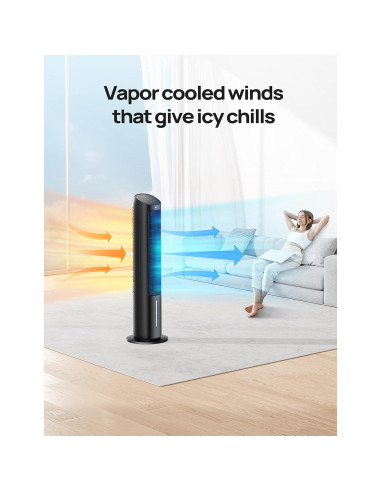 Ventilador Torre Dreo DR-HEC001 AC Negro, 4 Velocidades, Control Remoto