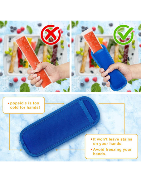 Paquete de 6 Fundas Reutilizables para Paletas BIDFUL Azul