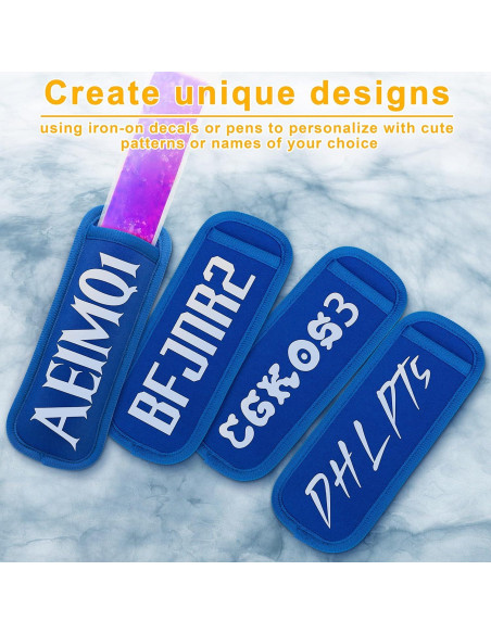 Paquete de 6 Fundas Reutilizables para Paletas BIDFUL Azul