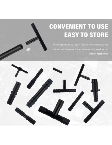 Kit de Conectores de Manguera de Vacío OFBAND 64PCS Nylon