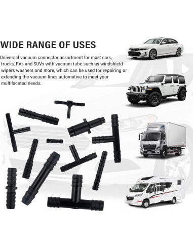 Kit de Conectores de Manguera de Vacío OFBAND 64PCS Nylon