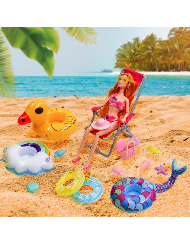 Set de Accesorios para Muñeca CAILESS - 36 Piezas de Trajes de Baño