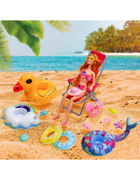 Set de Accesorios para Muñeca CAILESS - 36 Piezas de Trajes de Baño