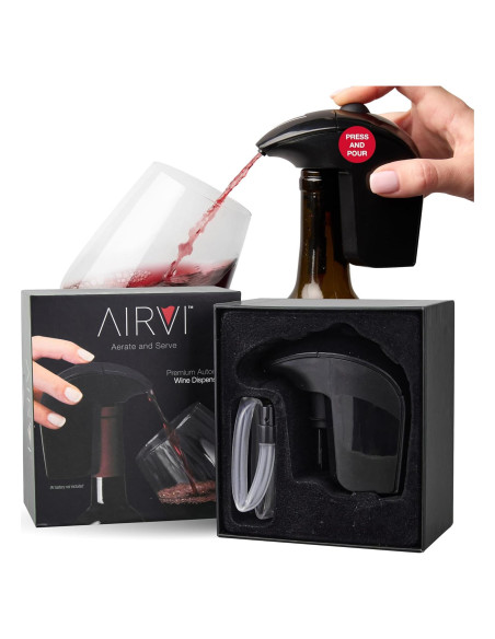 Dispensador de Vino Automático AirVi - 2-Pack, Sin Derrames