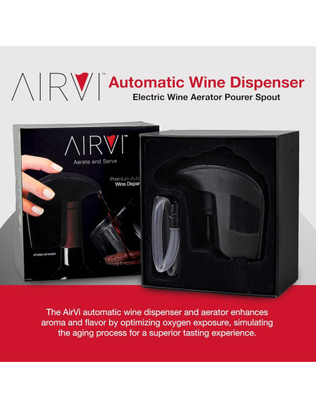 Dispensador de Vino Automático AirVi - 2-Pack, Sin Derrames