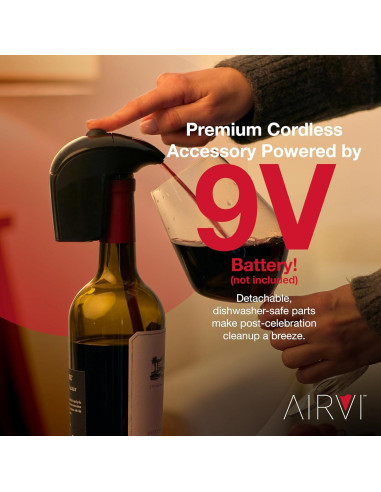 Dispensador de Vino Automático AirVi - 2-Pack, Sin Derrames