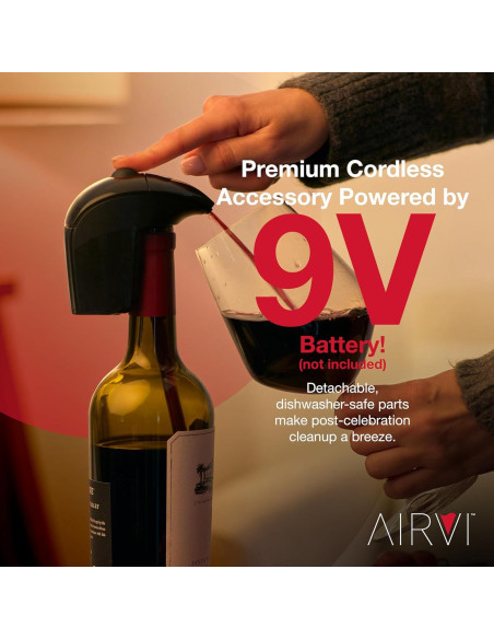 Dispensador de Vino Automático AirVi - 2-Pack, Sin Derrames
