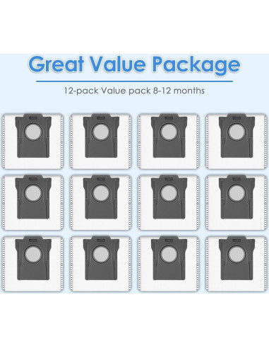 Paquete de 12 Bolsas de Polvo COWINORY para Dreame L10s Ultra