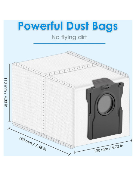 Paquete de 12 Bolsas de Polvo COWINORY para Dreame L10s Ultra