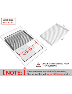 Estante Plegable para Secar Platos Surpahs 44.45x33.3cm Acero/Silicona 2