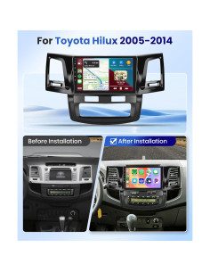 Estéreo Android 13 METEESER para Toyota Hilux 2005-2014 9" 2