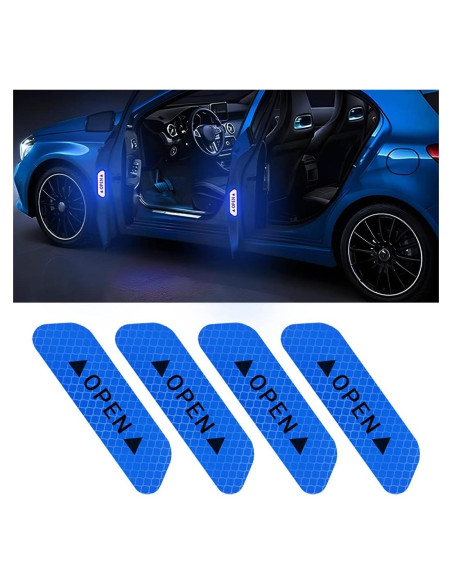 Calcomanías Reflectantes de Advertencia AUKEPO 4PCS Azul