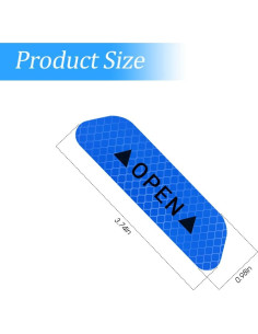 Calcomanías Reflectantes de Advertencia AUKEPO 4PCS Azul 2