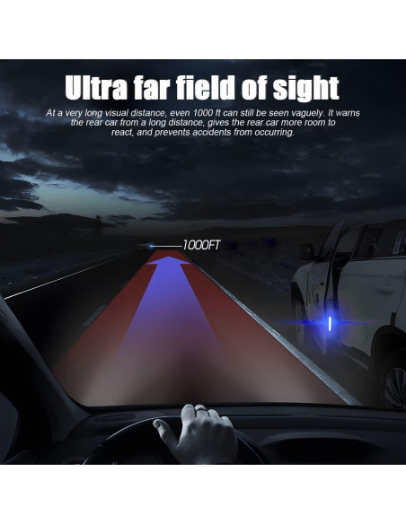 Calcomanías Reflectantes de Advertencia AUKEPO 4PCS Azul