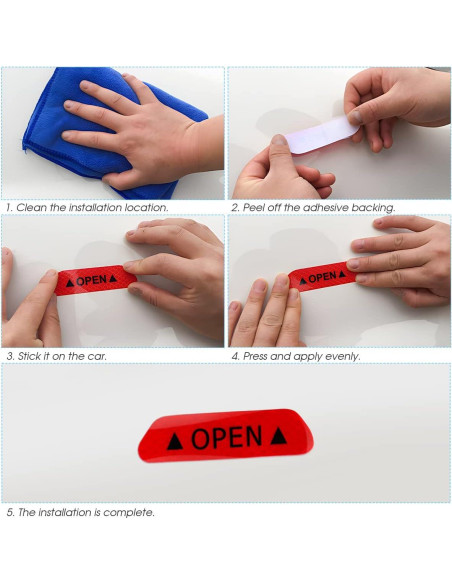 Calcomanías Reflectantes de Advertencia AUKEPO 4PCS Azul