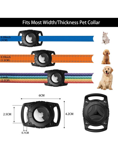 Soporte Airtag Sichy para Collar de Perro Verde Militar IPX8