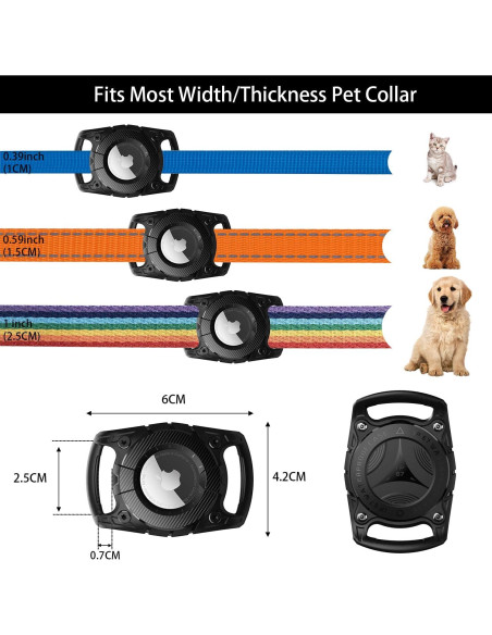 Soporte Airtag Sichy para Collar de Perro Verde Militar IPX8