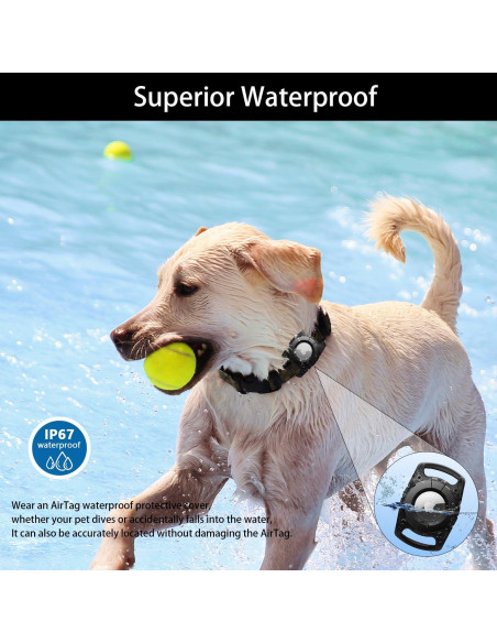Soporte Airtag Sichy para Collar de Perro Verde Militar IPX8