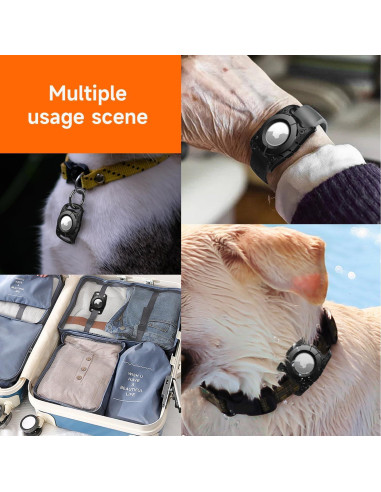 Soporte Airtag Sichy para Collar de Perro Verde Militar IPX8