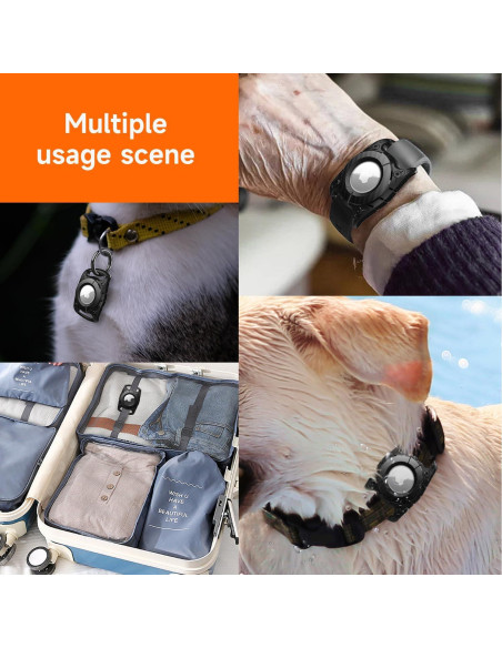 Soporte Airtag Sichy para Collar de Perro Verde Militar IPX8